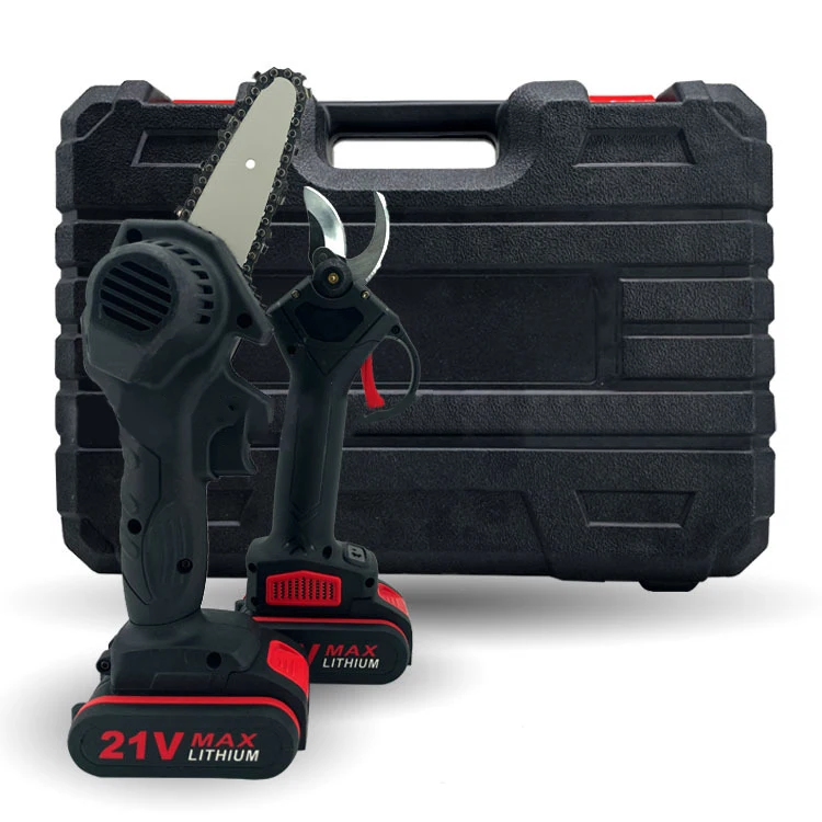 Wholesale Garden Pruning Small Mini Li Battery Powered Electric Chain Saw Pruning Shear Set For Tree Trimming