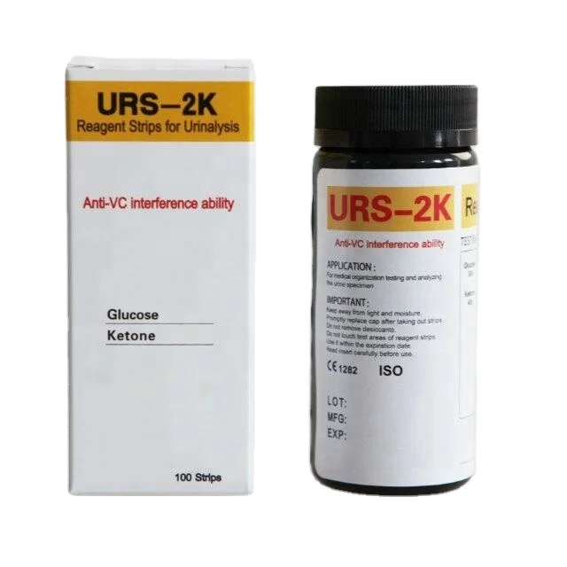 
Merydi 2 Parameter Urine test Strips URS 2K Test for Glucose and Ketone 