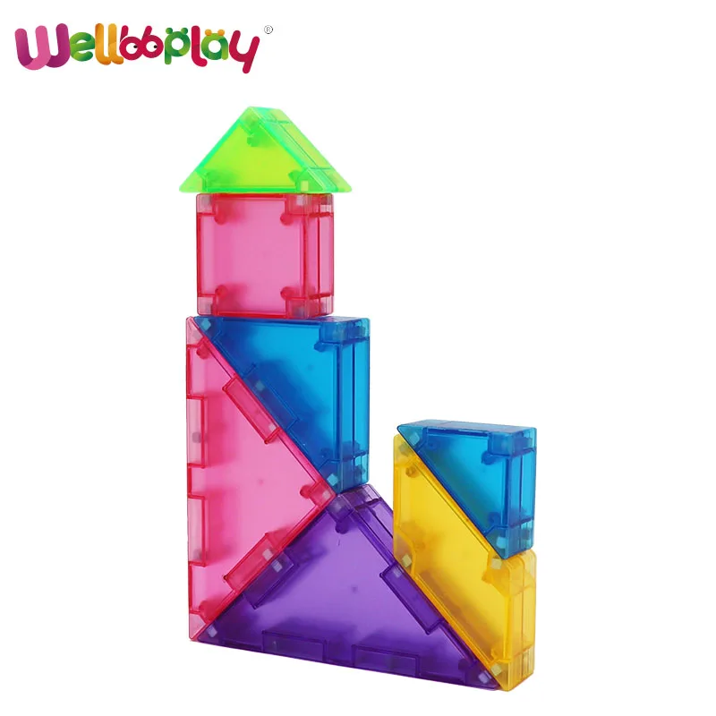 3D plastic magnatic tangram puzzle wholesale tangram for kids