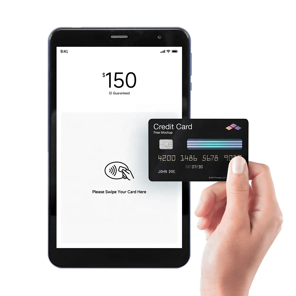 Customized pos tablet 8 inch handheld touch screen tablet android nfc reader MT8768 android 13 GMS passed tap to pay tablet pc