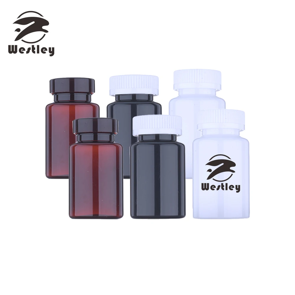 Direct factory round empty pill biodegradable medicine bottle with crown cap bottle for pill