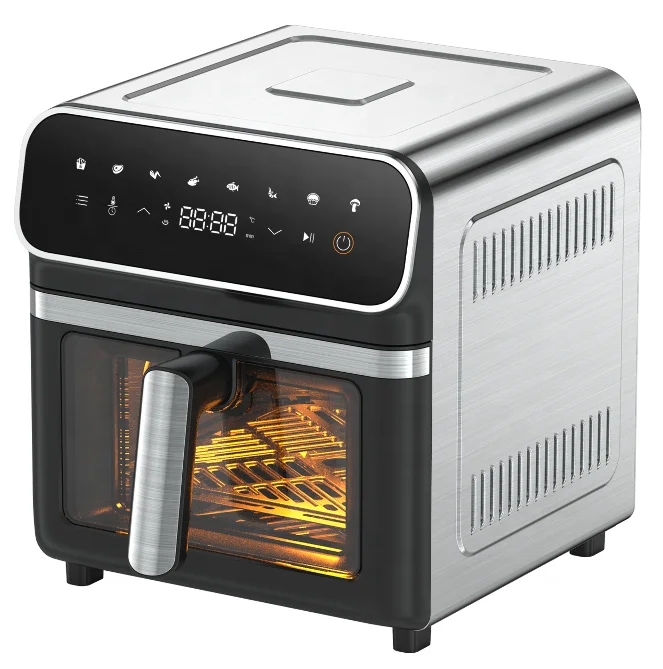 Professional Air Fryer Xxl 2000W Whole Body Stainless Steel Full Cover air Flyer 7L 8L 9L 10L Square Air Fryer Digital