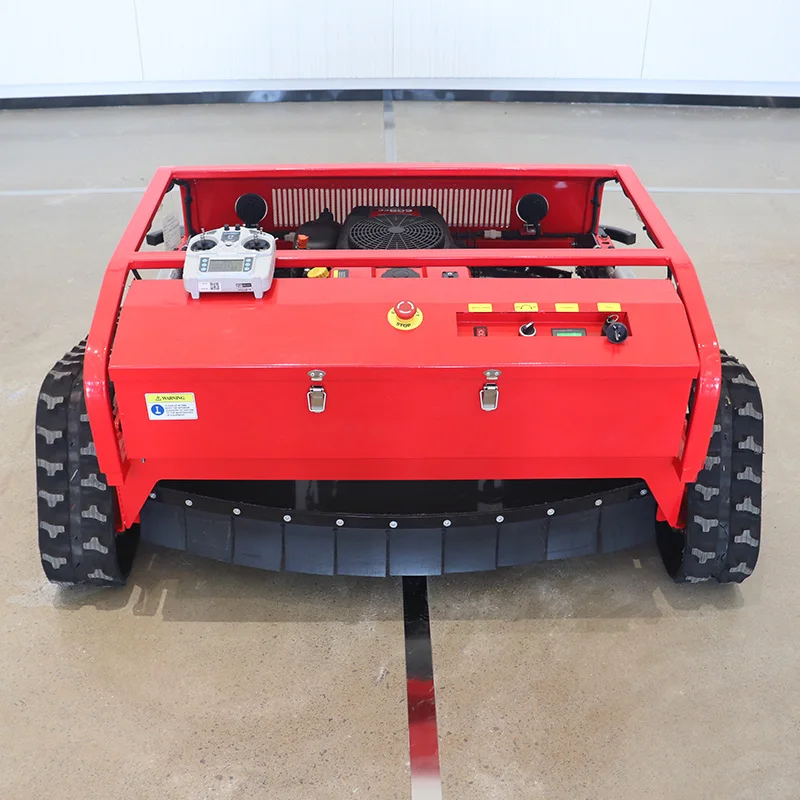 Best quality robotic lawn mower remote control start and stop high efficiency gasoline engine remote control lawn mower