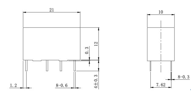 Золотой реле GC-2C-12L 1A 2A 3A 3VDC 6VDC 9VDC 12VDC 24VDC 48VDC 8 шпильки DPDT крест T82 T85
