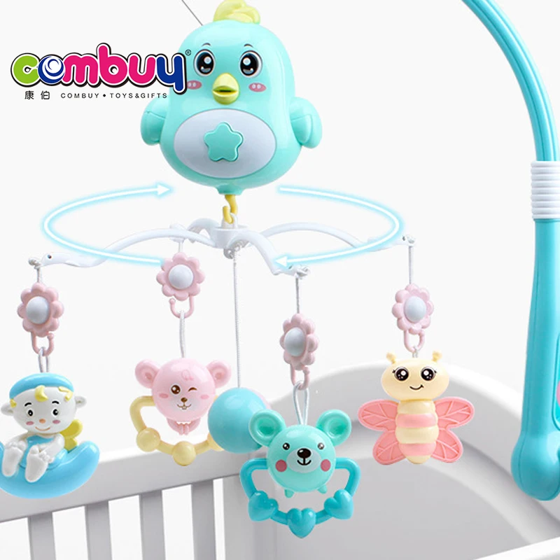 
Toddler bedside mobile projector hanging toys baby bed bell holder 
