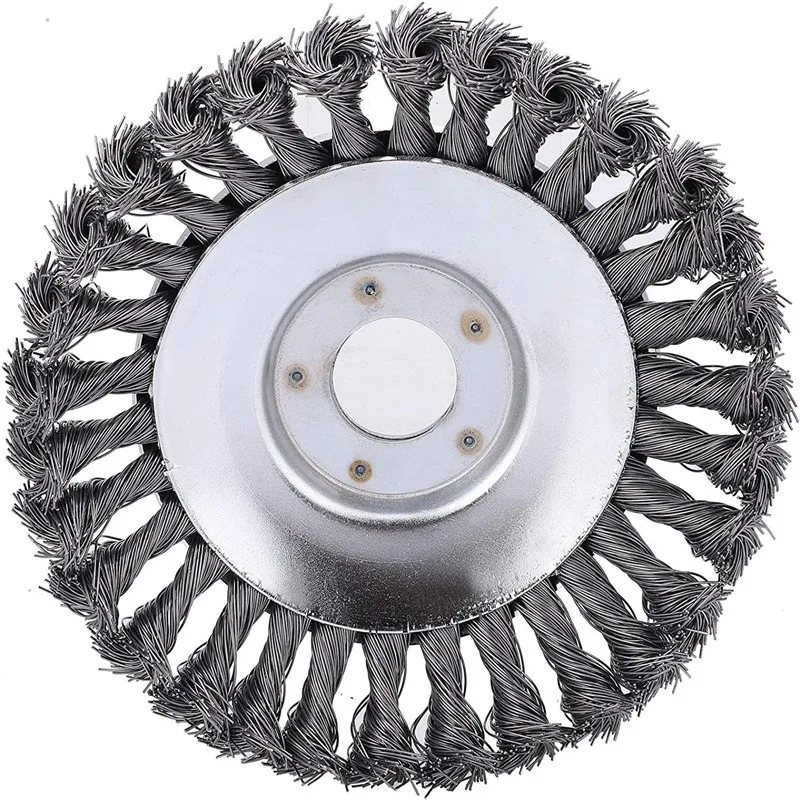 Lawn Mower Steel Wire Wheel Brush Weed Brush Disc Trimmer Head Grass Brush
