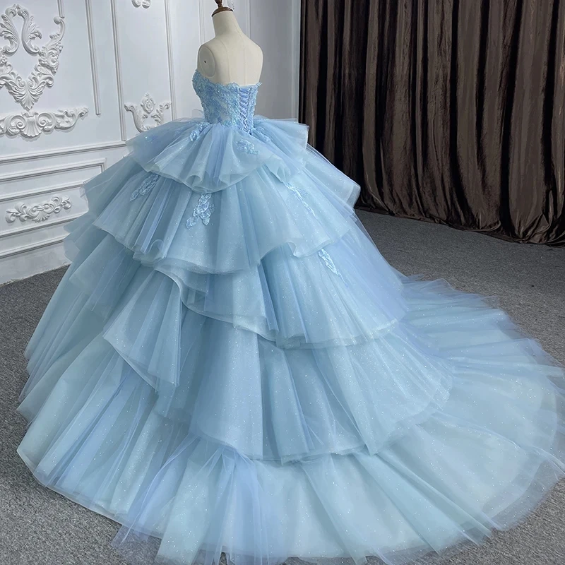 Luxury Quinceanera Dresses Satin Ball Gown