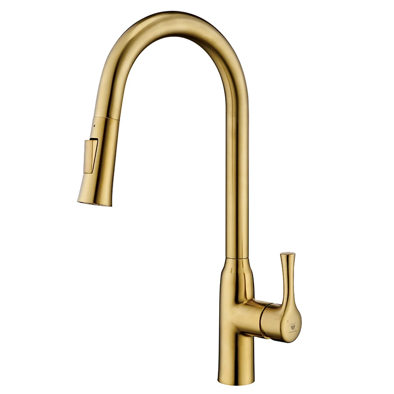 HIMARK cupc brass black sink tap grifo de cocina robinet de cuisin torneiras de cozinh pull down pull out gold kitchen faucet