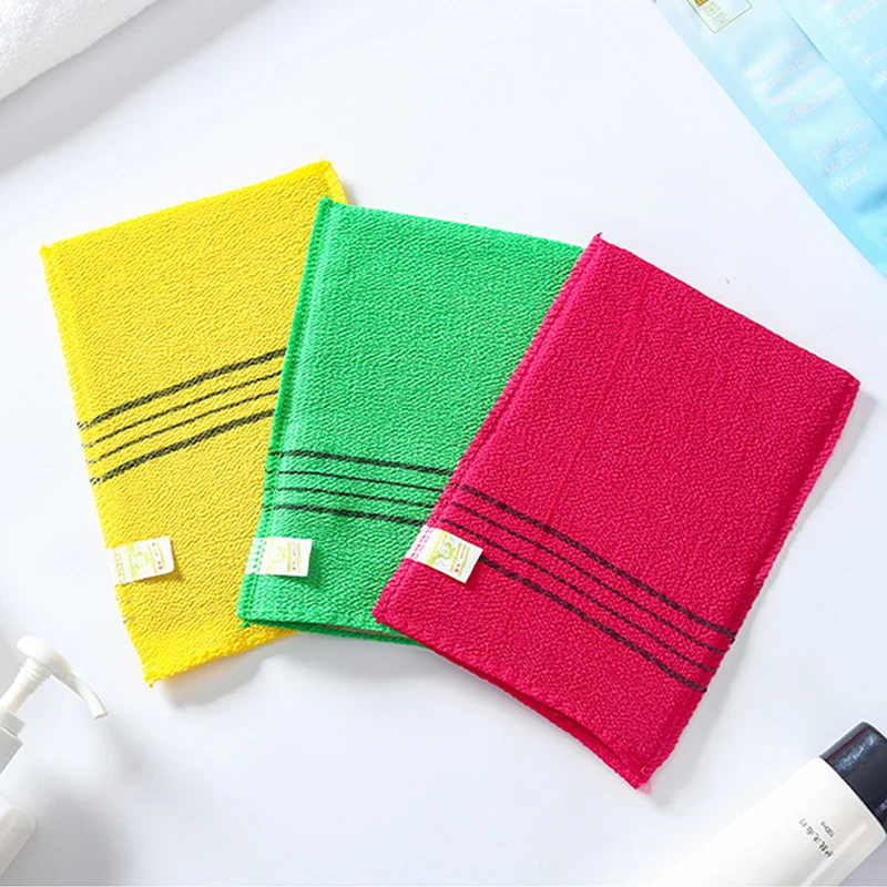 Wholesale Viscose Fiber Exfoliating Body Shower Scrubber Towel Fashion Korean Bath Glove