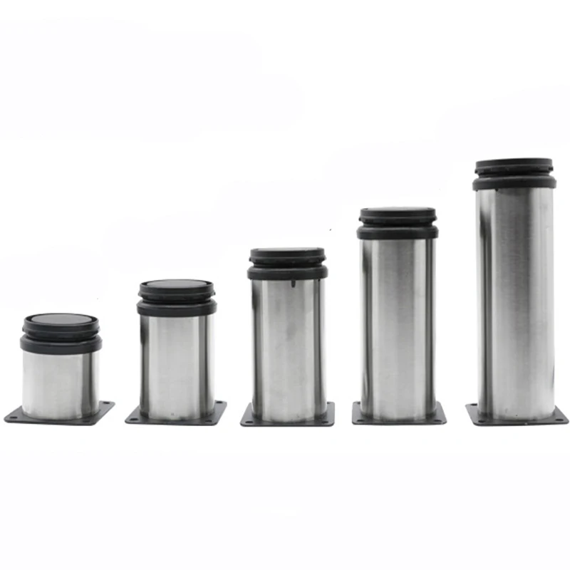 Vintage Stainless Steel Bases De Metal Para Mesas Bedside Cabinet Legs Level Adjustable Feet for Furniture