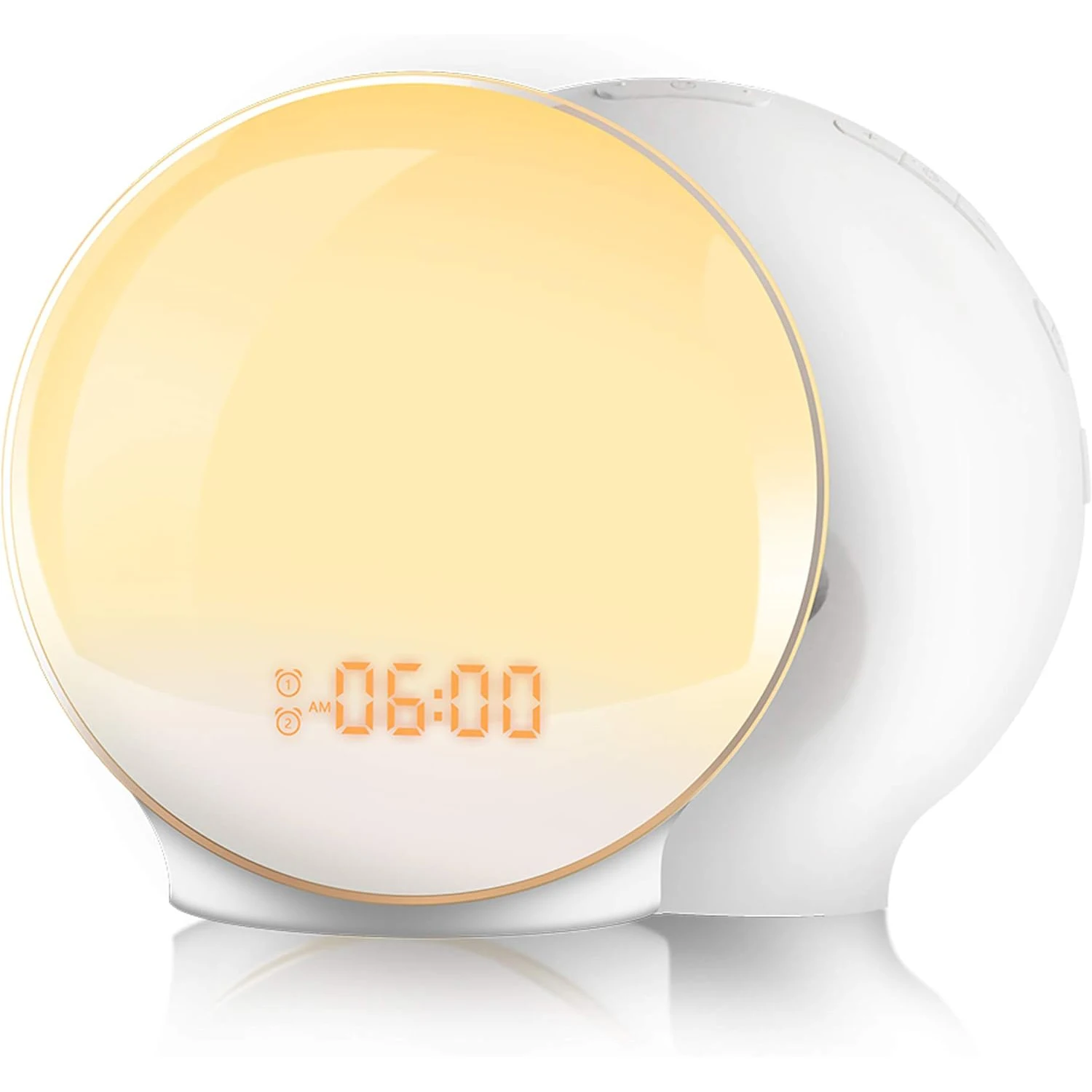 Smart Wake up Light Sleep Aid Digital Alarm Clock Wifi Voice APP Control With Sunrise Sunset Simulation FM Radio Colorful Lamp
