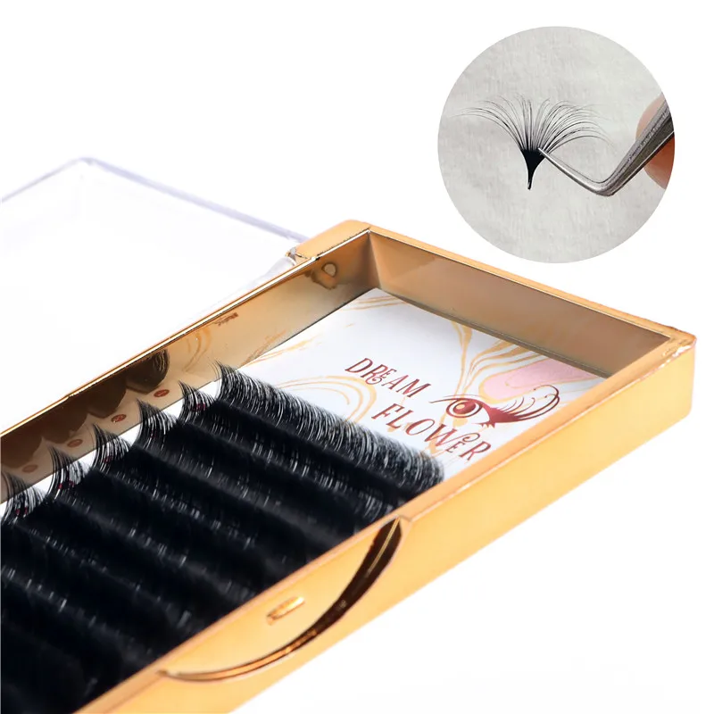 0.05 Mega Auto Fans Lash Extensions Private Label 0.05 Easy Fan Eyelash Automatic Fast Fanning Volume Eyelash Extension Factory
