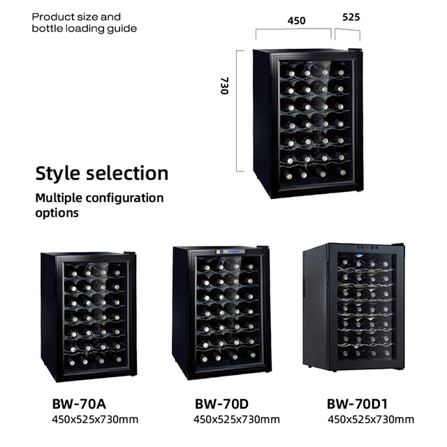 Охладитель вина из нержавеющей стали, отдельно стоящий Двухзонный охладитель вина, автоматический диспенсер для вина