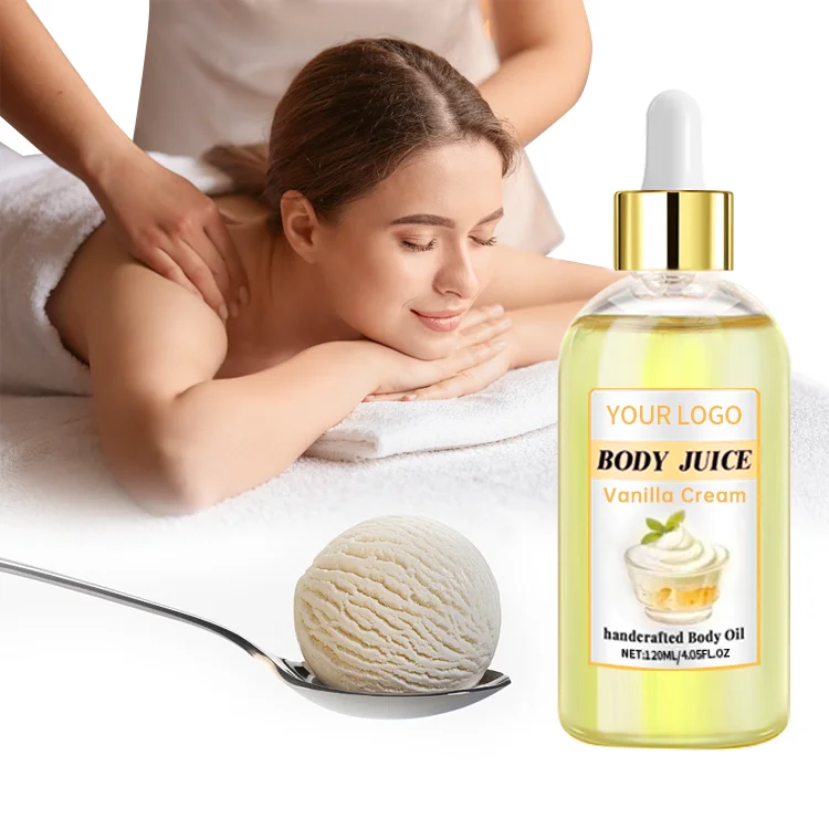 Private label elastic and hydrated skin without leaving a greasy feeling body relax oil massage body juice oil scents body oil