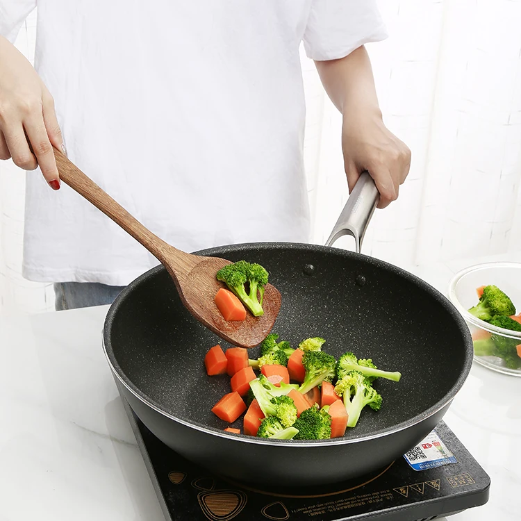 high quality heat resistant Kitchen Long flat Utensil Cook Wooden Spatula