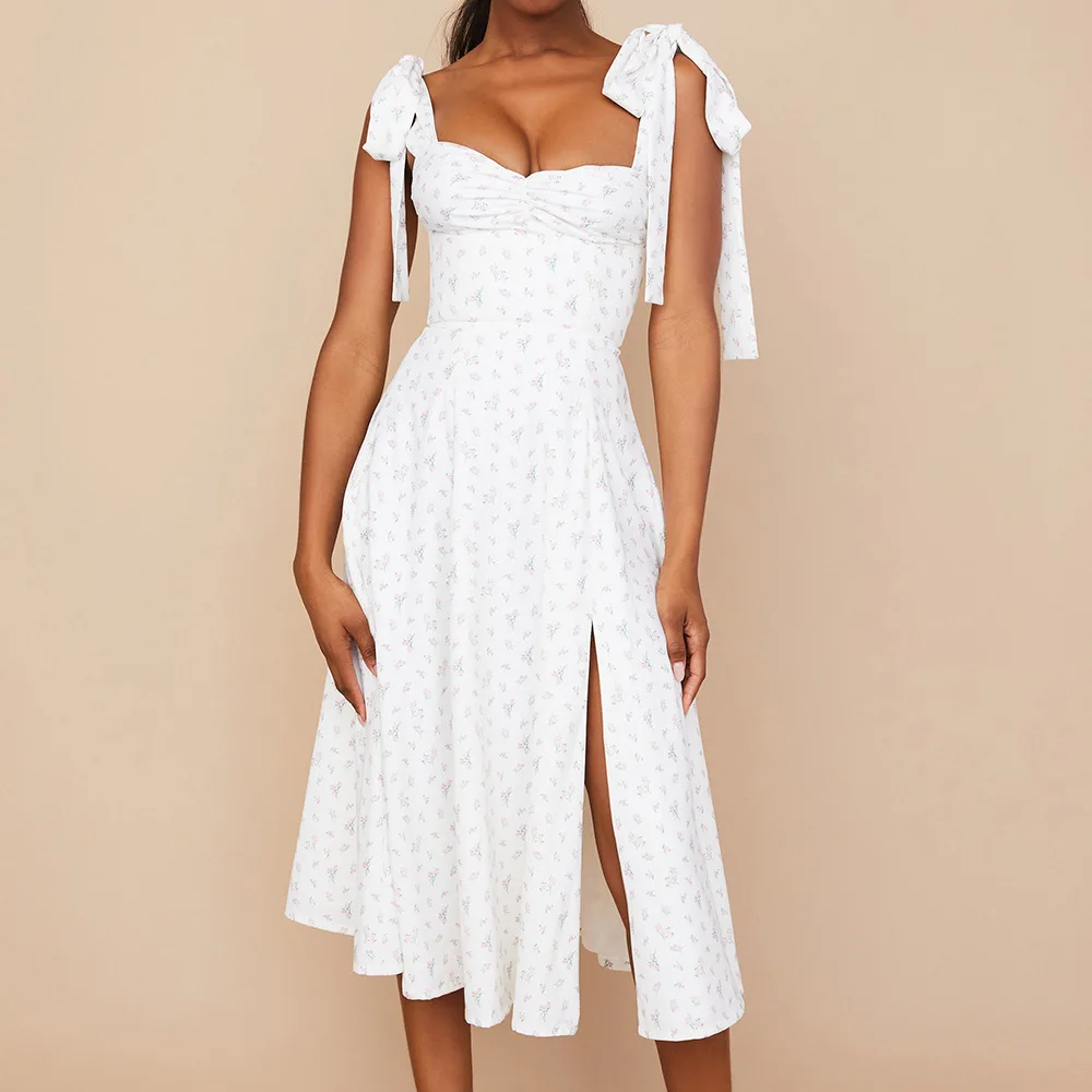 3D Floral Print Apparel Sleeveless 60s Elegant Lady Big Swing Women Vintage Dress