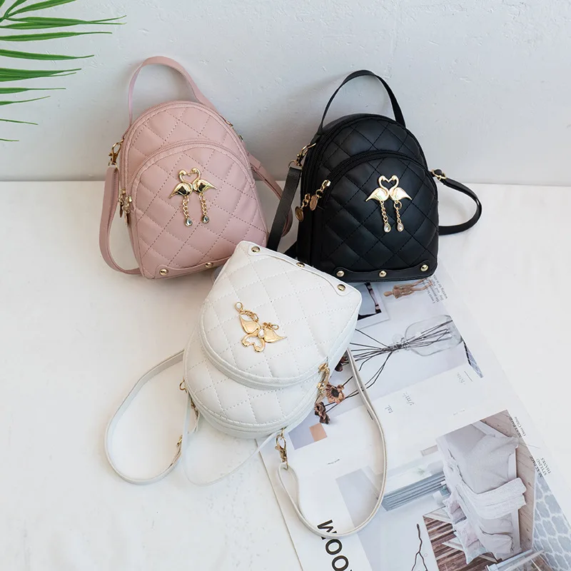 Backpack Wholesale Mini Backpacks Women Pu Leather Shoulder Bag Girls Multi-function Bagpack Female Ladies School Backpa