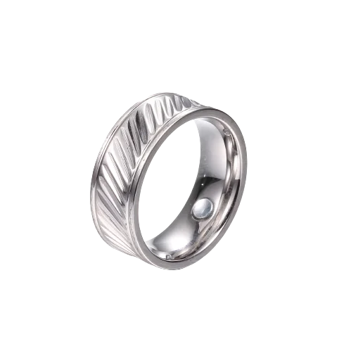 BioMagnetic Jewelry Wholesale Fashion Jewelry Finger Neodymium Ring Magnet Mens Stainless Steel Ring Black Fashion Jewelry Rings