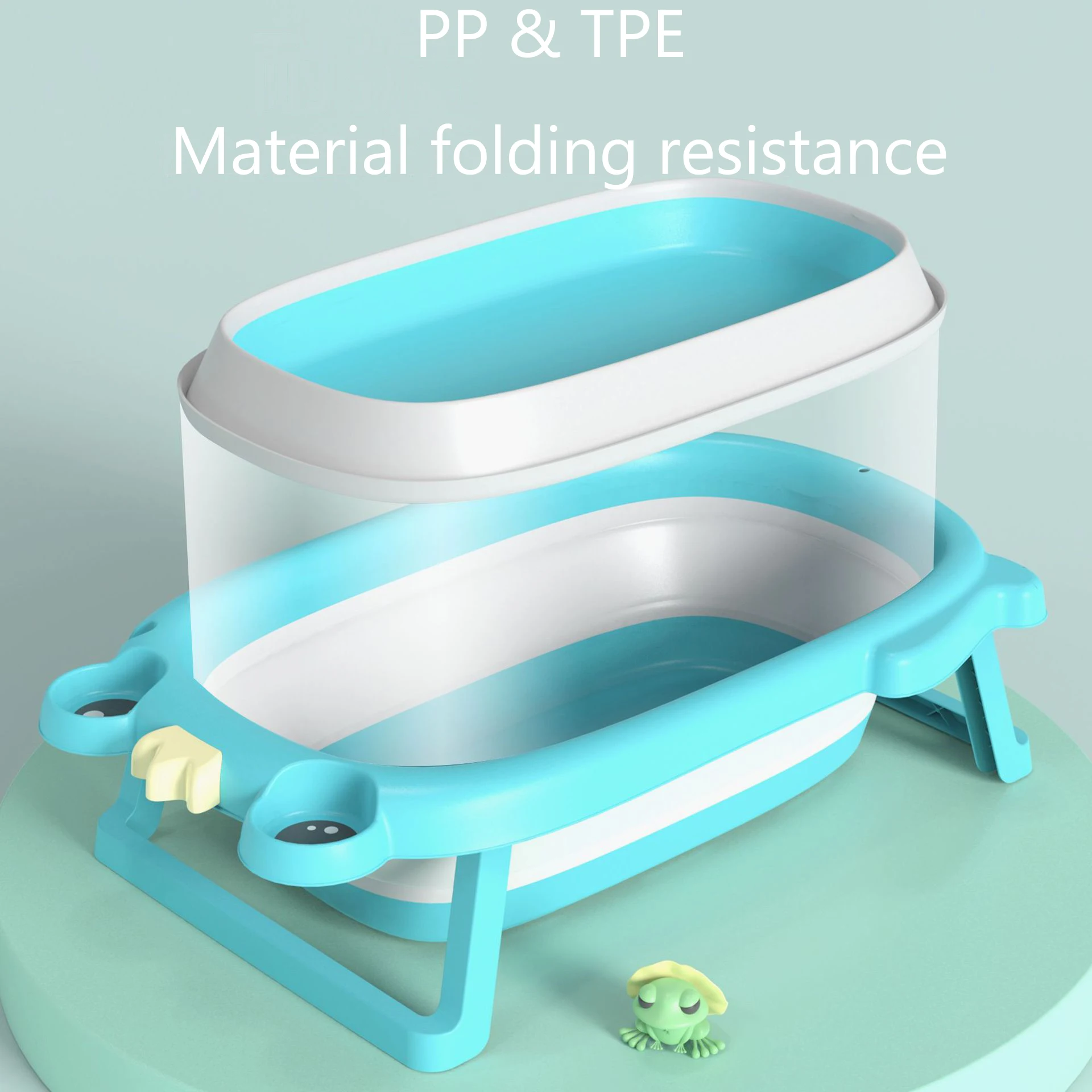 Hot Sell Bath Tub For Children Infant Baby And Newborn Baby Frog Non Slip BathtubTemperature Sensing Comfortable Bathtub