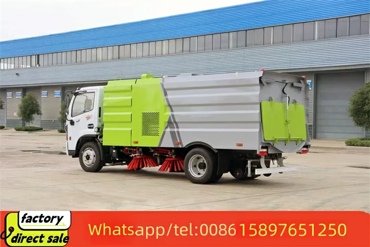 sweeper truck 10m3 DongFeng euro6 truck mounted street sweeper for sale