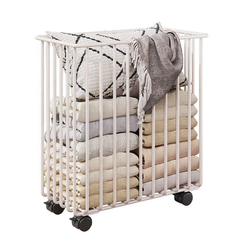 Laundry basket for home use dirty clothes basket with belt wheel removable bathroom put dirty clothes storage basket bucket
