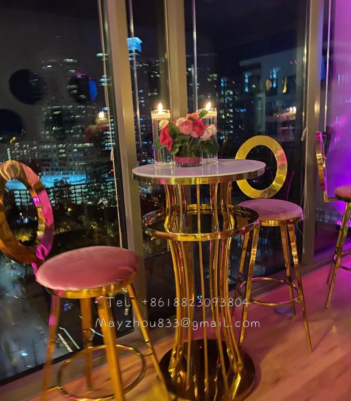 Металлический высокий коктейльный стол для продажи