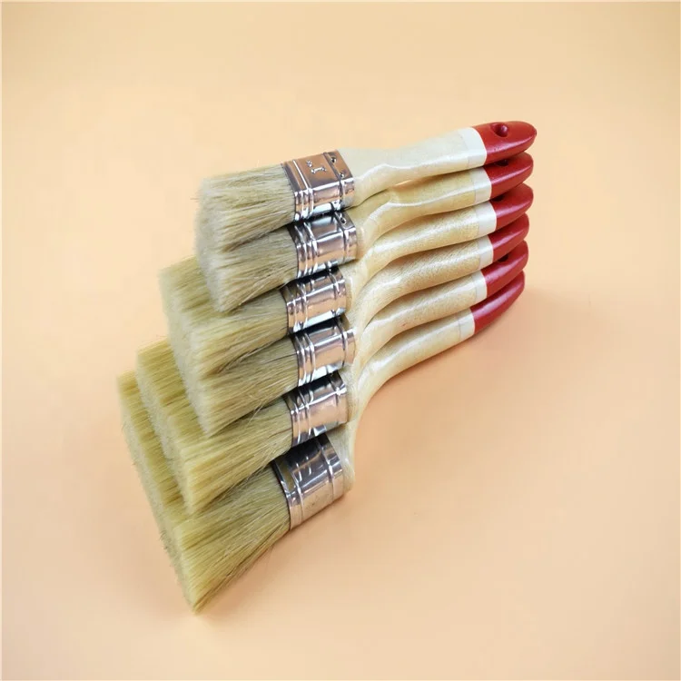 Red tail varnish wood handle mixed hair  brush manufacturer