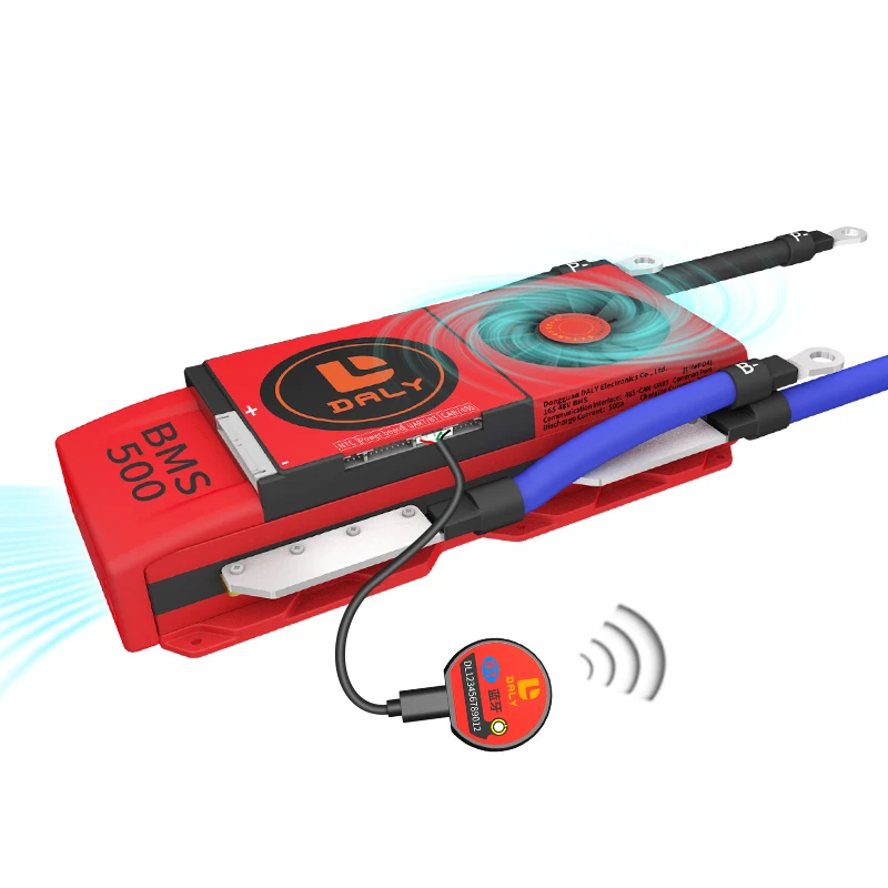 Daly smart bms 48v lifepo4 battery 16s 300a 400a UART BT 485 CAN bms with fan inverter for sorotec pylon deye growatt revo