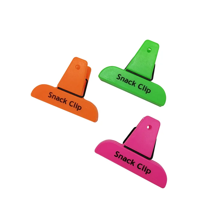
Multi functional eco friendly food grade quick sealing promotional snack clip Home Bread Avoid Air Plastic Snack Bag Clips 