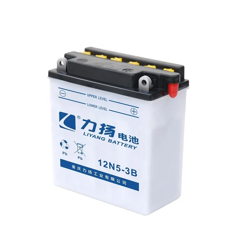 Hot selling high quality 12N5-3B 12v5ah YB5L lead acid aki motorcycle battery