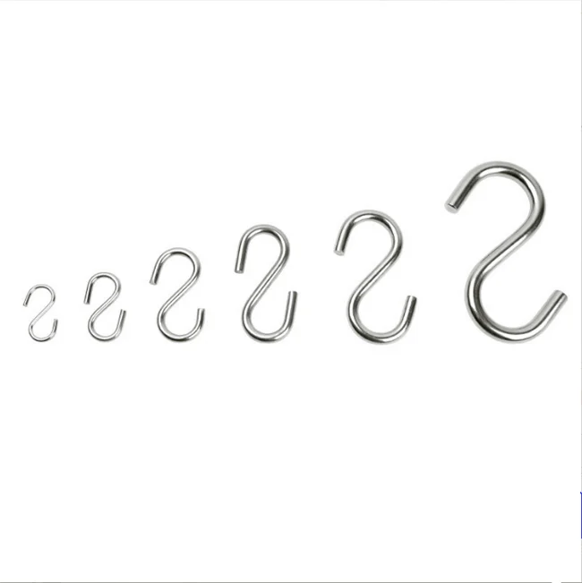 Manufacturer small twisted 90 degree flat  galvanized metal steel aluminum hanger s shape stainless steel wire forming s hook