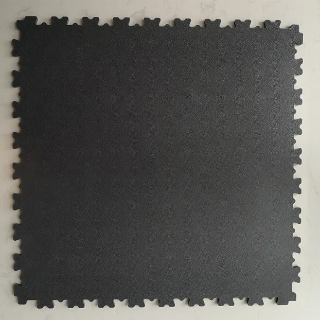 7mm Interlocking Garage Vinyl Flooring PVC Plastic Workshop Floor Tile / Eco-friendly Garage Plastic Floors