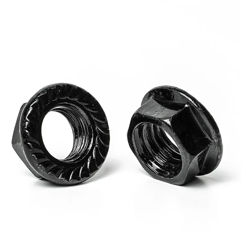 High quality Stainless steel zinc 304 316 DIN6923 8mm M20 m10 x 125 small serrated hex flange nut