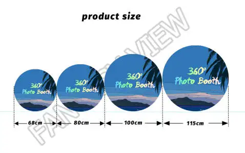 2023 Newest Factory Directly Supply Camera Phone Ipad 360 Photo booth 68cm 80cm 100cm 115cm 360 Video Booth Machine