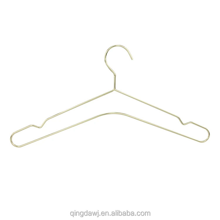 Factory shop wholesale hotel non slip wire metal wire gold iron custom laundry clothes dress shirt coat hangers manufacturer