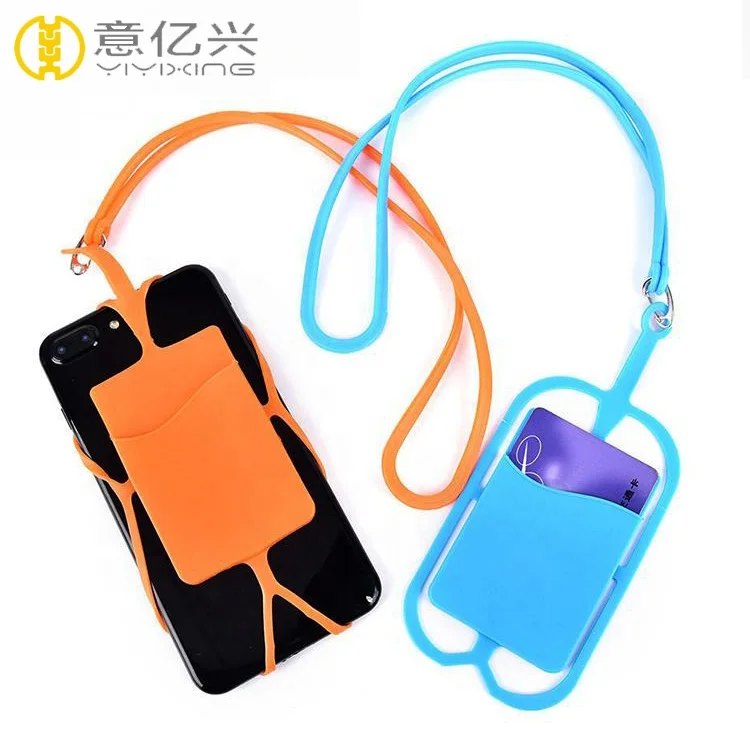 Custom Color Silicone Phone Strap Phone Holder Neck Lanyard