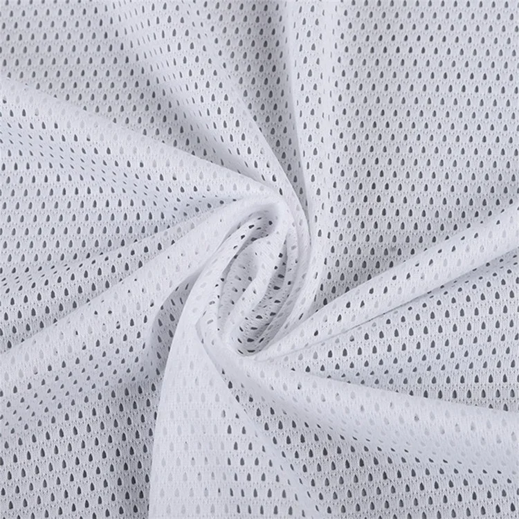 Breathable and moisture wicking 100% polyester mesh fabric for basketball sportswear