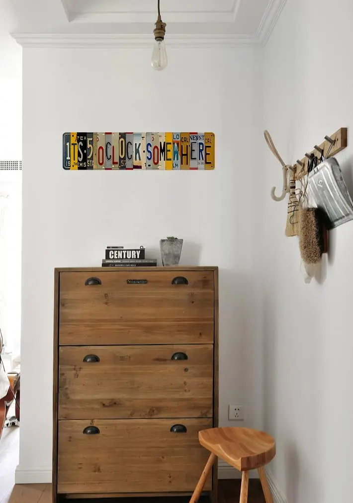 Customized Five O Clock Somewhere Unique Metal Wall Decor for Home, Bar, Diner Metal Signs