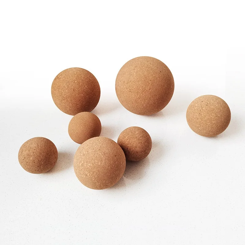 36cm 75cm Eco Friendly Custom Logo Cork Massage Ball Sustainable Fitness Natural Cork Yoga Block Mat Cork Balls