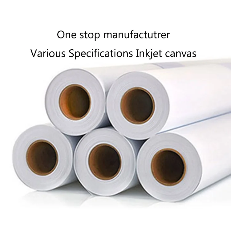 inkjet digital printable polyester art canvas self adhesive polyester canvas for wall coverings indoor decoration