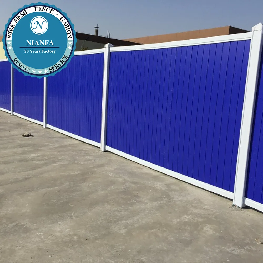 Vertical Decorative Garden PVC Vinyl Fence Panels Privacy Perimeter Slats Fence