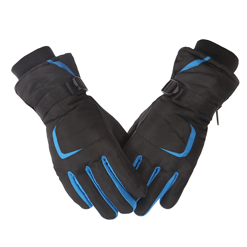 
manufacturer touch screen winter warm waterproof leather ski gloves custom logo long mittens gloves 