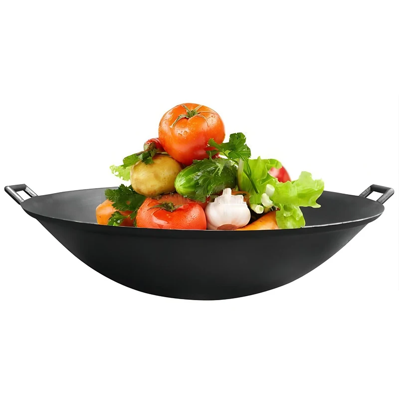 Pre-seasoned Traditional Restaurant Hotel Kitchenware Large Chinese Iron Cooking Wok
