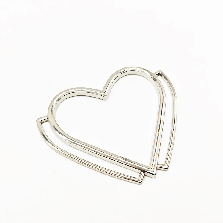 Customized Designer Metal Lightweight Swimwear Bra Connector Buckle Hollow Heart Ring Bikini Buckle Underwear Buckle For Women