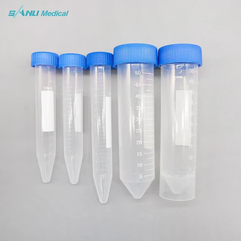 Sanli Medical Wholesale Laboratory Plastic Centrifuge Tubes 15ml 50ml With Screw Cap Supplier
