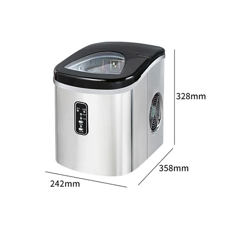 15kg Stainless Steel Portable Countertop household Ice Maker Machine