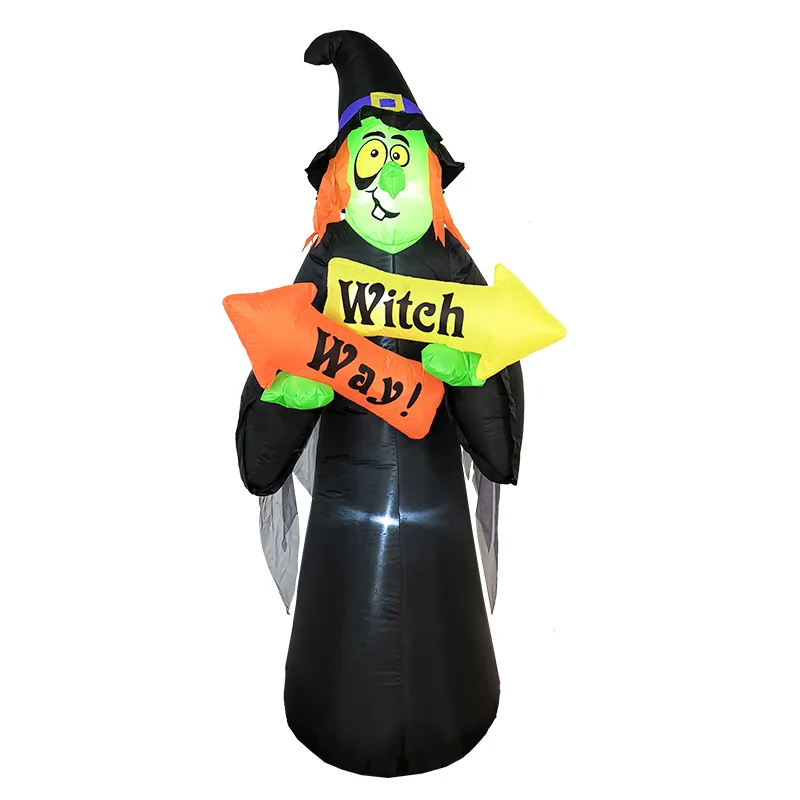 Halloween Outdoor Party Decorations Inflatable White Ghost Haunted House Pumpkin Scary Witch Lantern Air Model Accessories