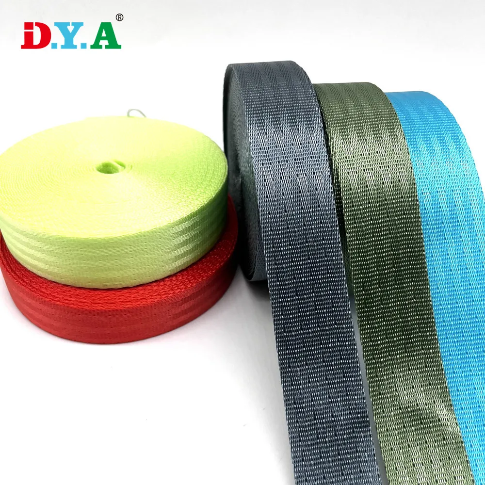 Wholesale Multi Color 20 mm  25 mm Herringbone Nylon Tape Nylon Webbing Belt for Seat belt Bag Strap