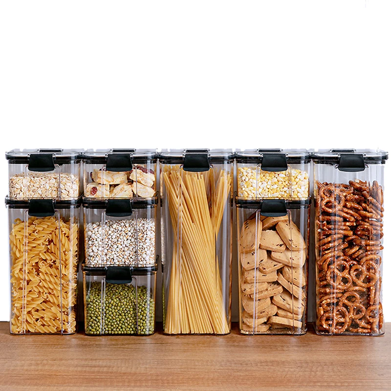 
Square Reusable Kitchen Empty Plastic Frozen Food Containers Pet Storage 