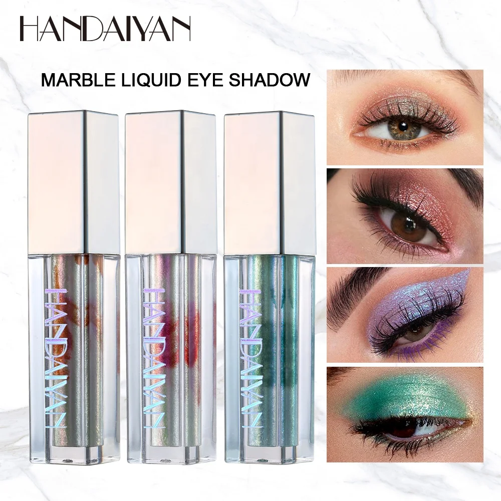 
Marble Liquid Glitter Diamond Shimmer Eyeshadow Waterproof Long Lasting Chameleon Pearlescent Eyeshadow 